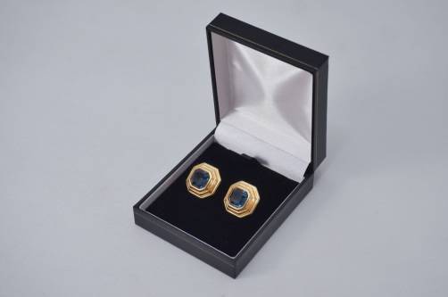 Swarovski vintage earrings, pair, gold & crystals 1980`s ca, Austrian